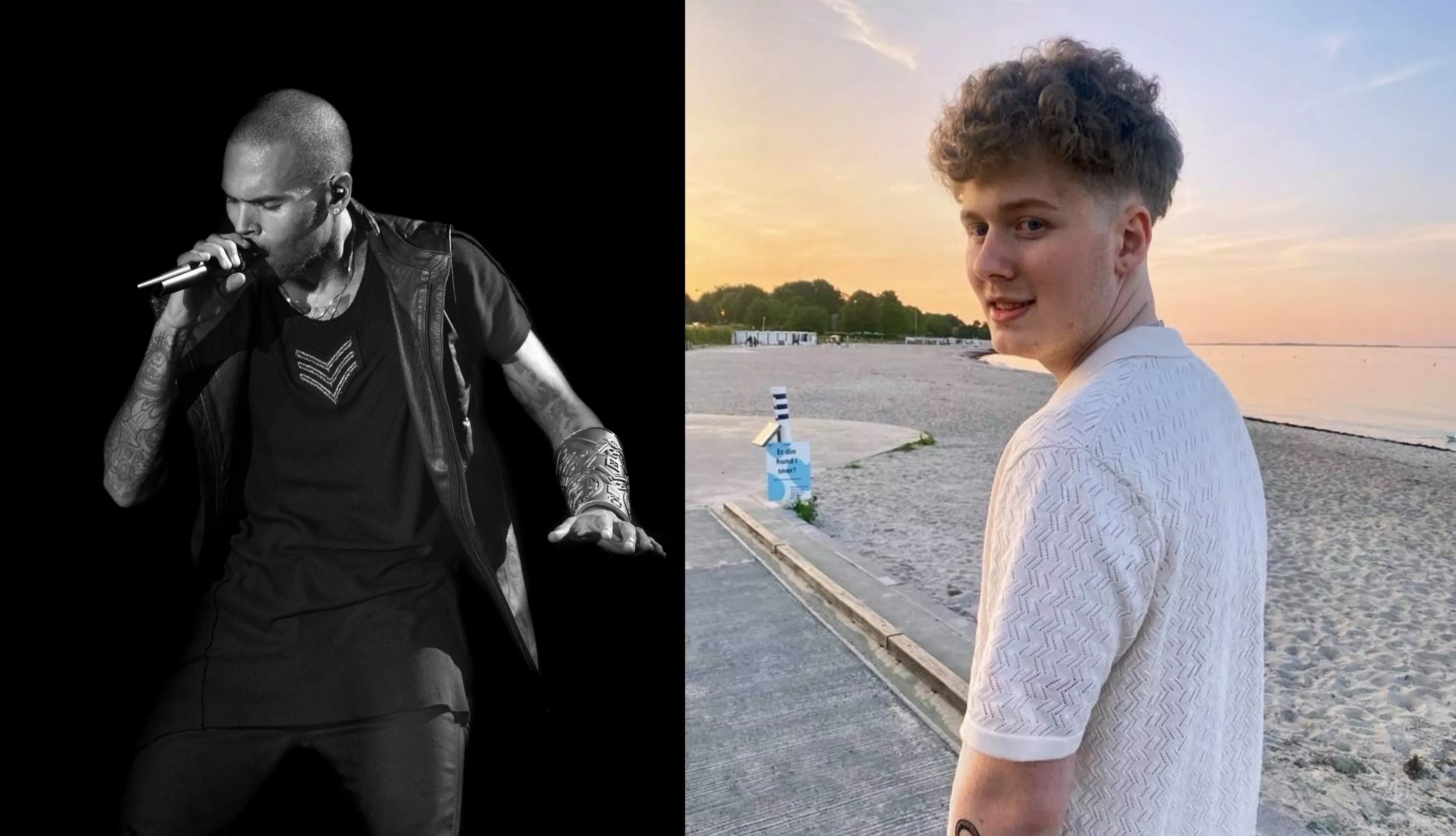 På fotoet: Chris Brown og danske Liam$on