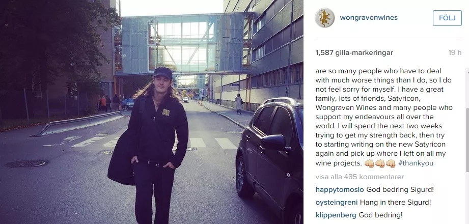 Metal-sångare drabbad av hjärntumör