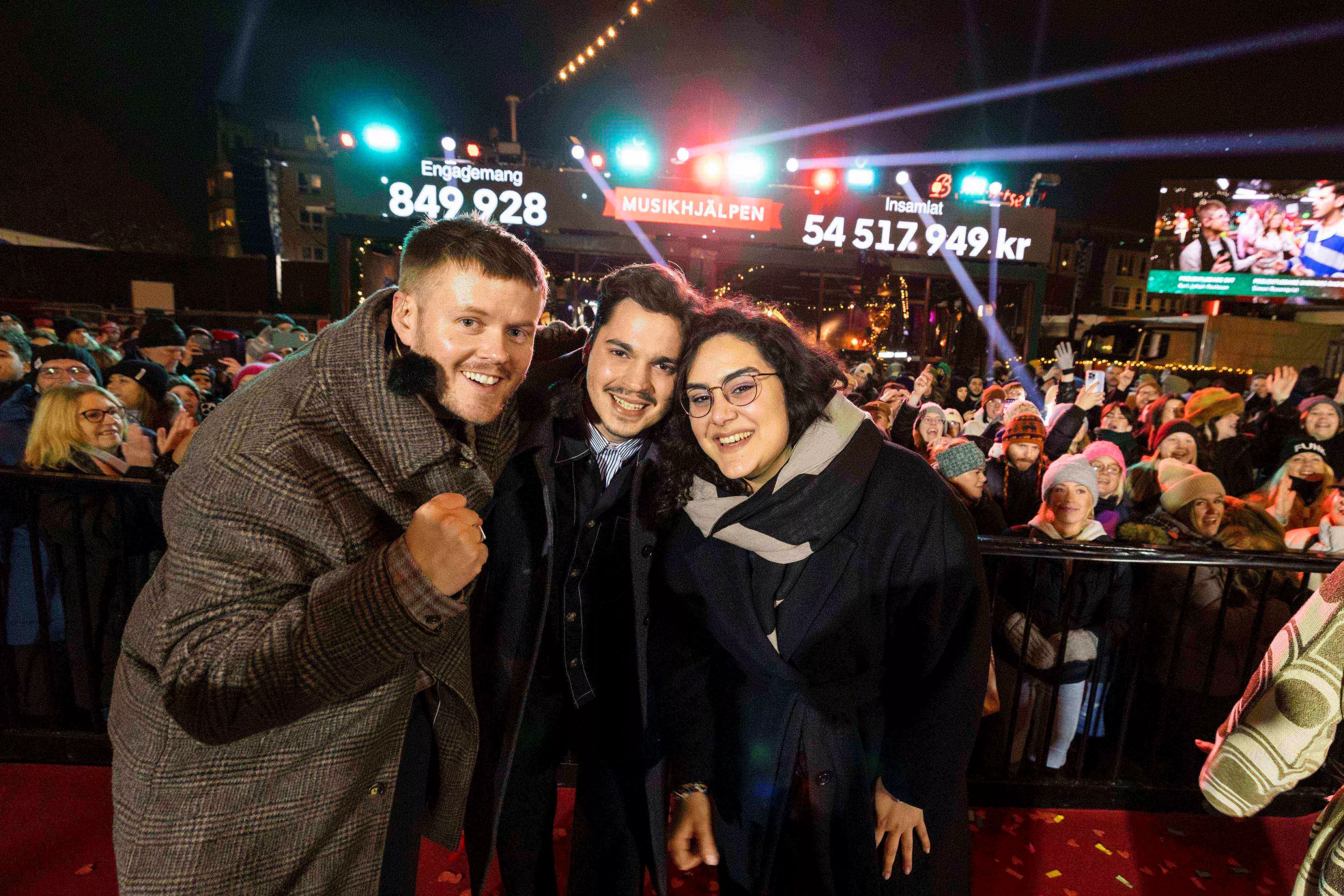 Förra årets Musikhjälpen leddes av Oscar Zia, Tina Mehrafzoon och Klas Eriksson.