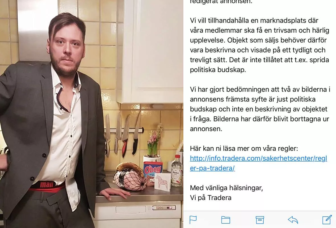 Inte Rasist Mens Musikhjälpen-auktion stoppas av Tradera