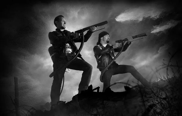 Volbeat bruger guitarer som flammekastere i stjernespækket film