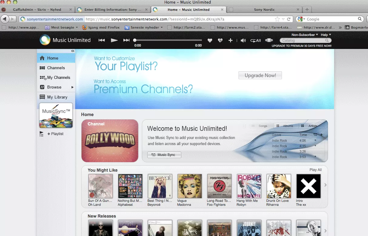 Sony åbner streamingtjeneste i Danmark