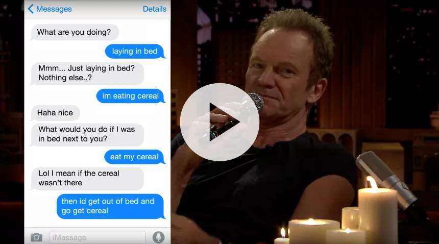 Video: Sting og Jimmy Fallon crooner sig igennem frække samtaler
