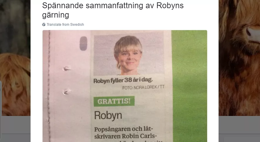 Den här sammanfattningen av Robyns karriär är stor humor