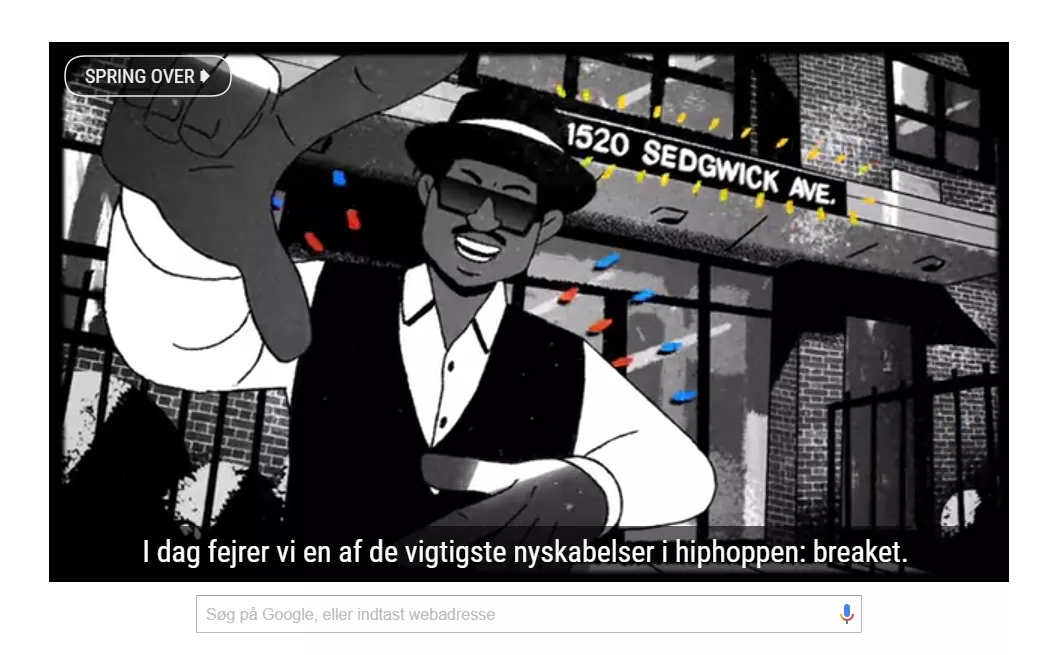 Google markerer hiphoppen fødselsdag med interaktiv doodle