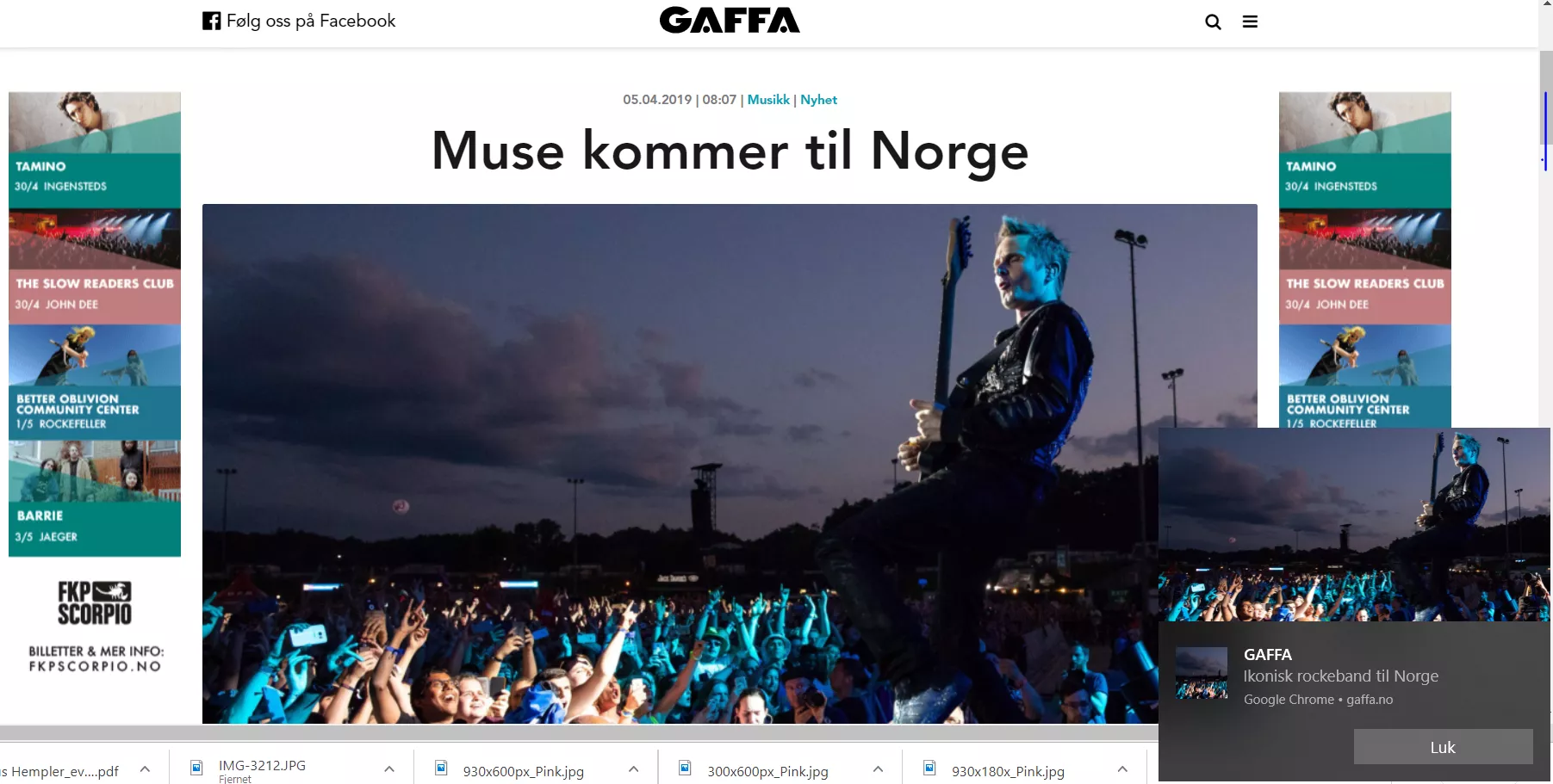 Chrome notifikationer - til og fra