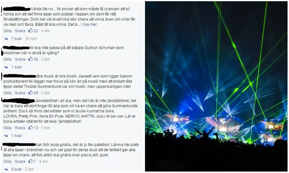 Stark kritik mot Summerbursts jämställdsidé