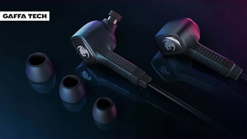 Diskret, kablet, in-ear-headset til gameren