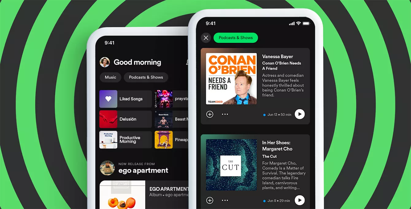 Spotifys app får opdatering, så musik og podcast bliver adskilt bedre