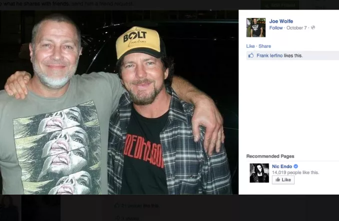 Eddie Vedder holder 22 år gammelt løfte 