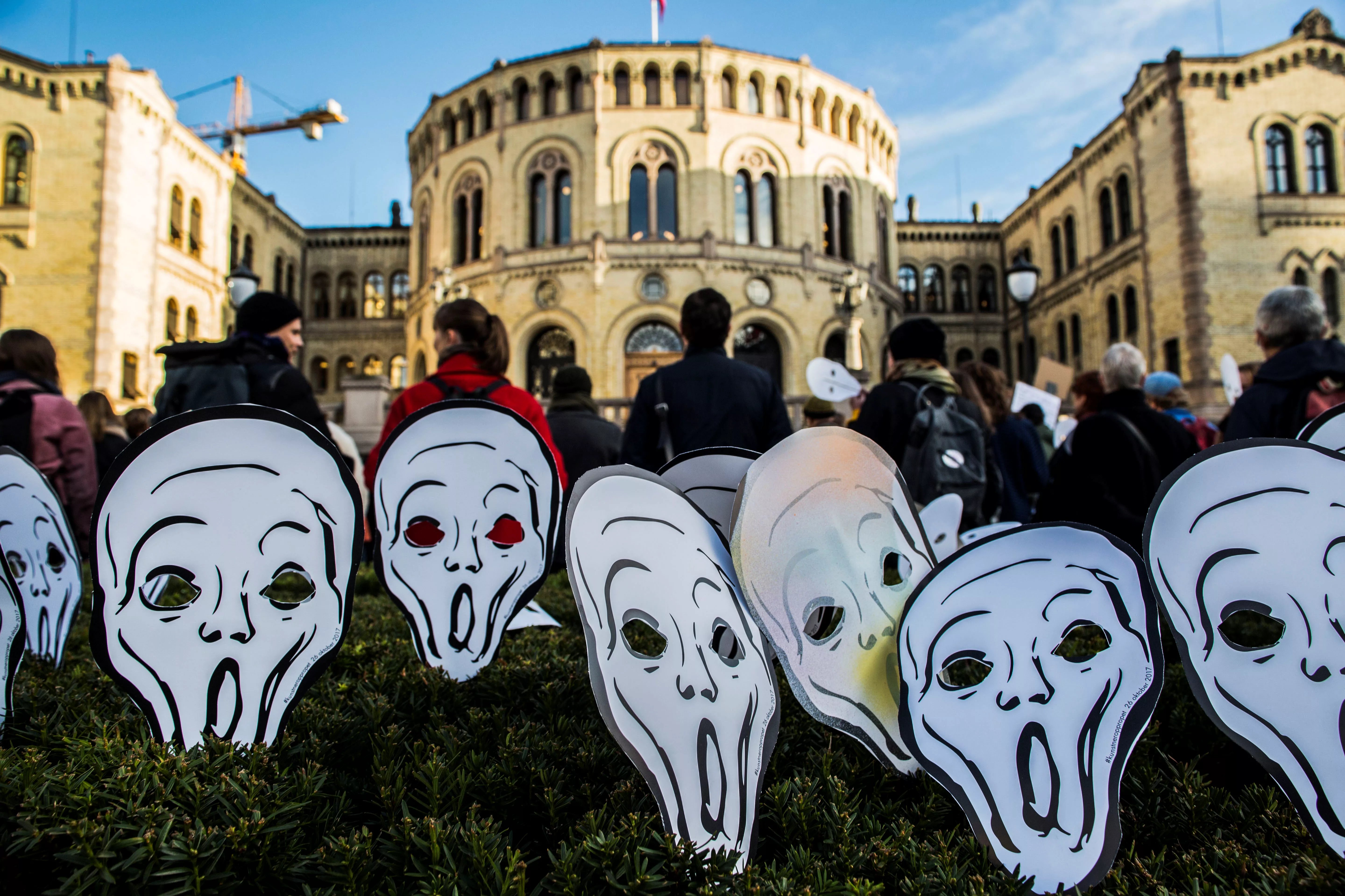 Demonstrerte foran Stortinget