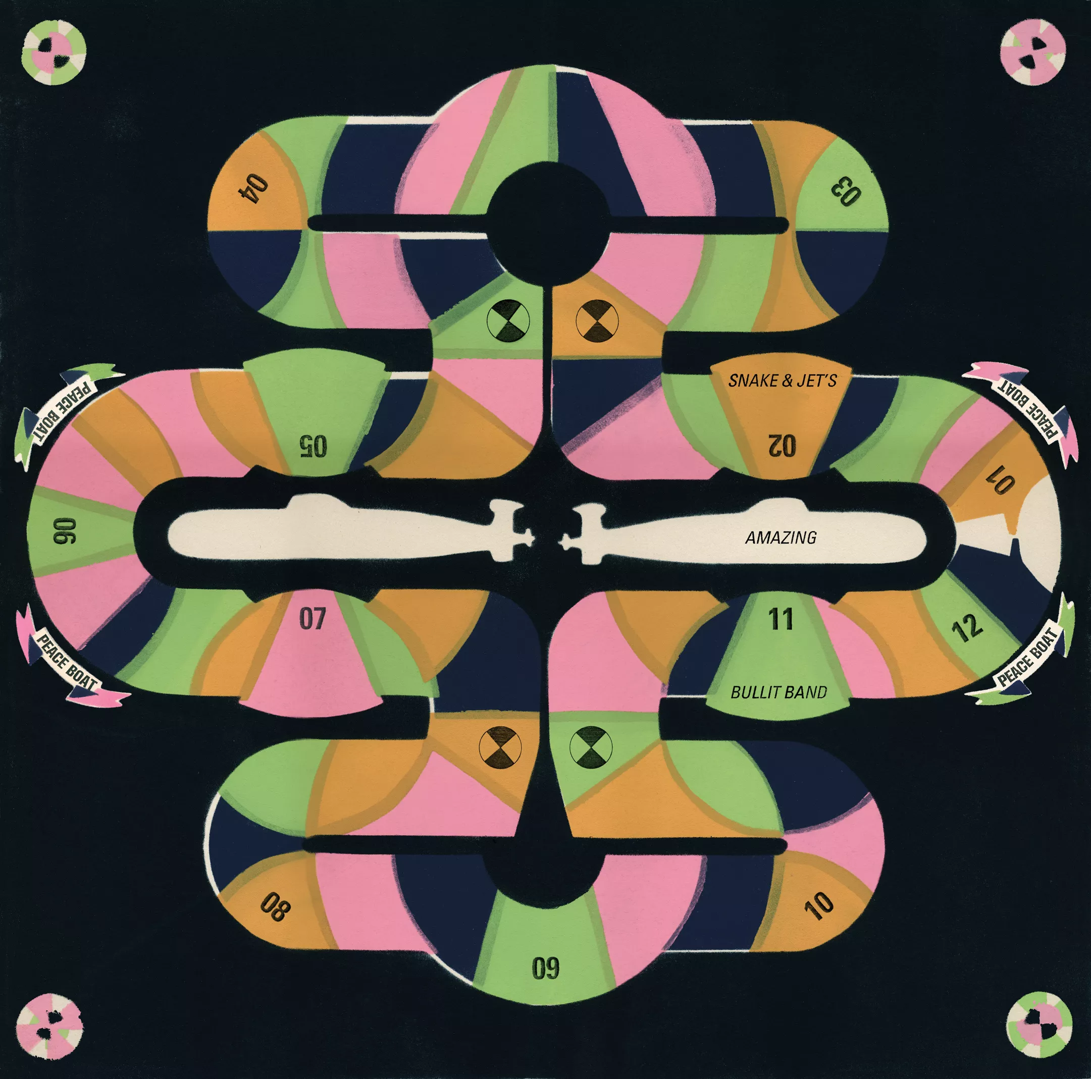 Snake & Jet's Amazing Bullit Band - nu med brætspil