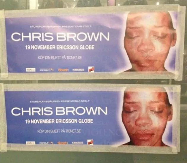 Forslået Rihanna reklamerer for Chris Brown