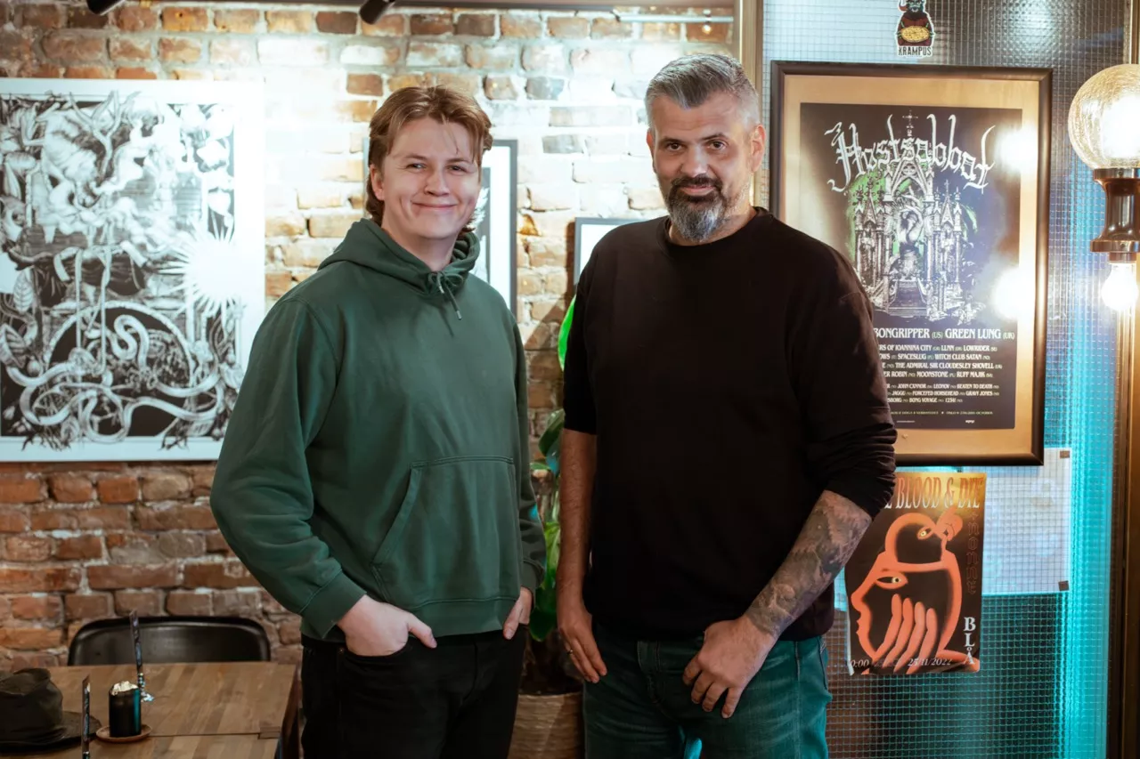 Festivalsjef Jarle Kvåle og GAFFAs Journalist Sigurd Hollen Elgenes (Foto: Hedvig Fjøsne Bredesen)