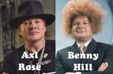 Någon har mixat Guns N' Roses med Benny Hill och resultatet är ... speciellt
