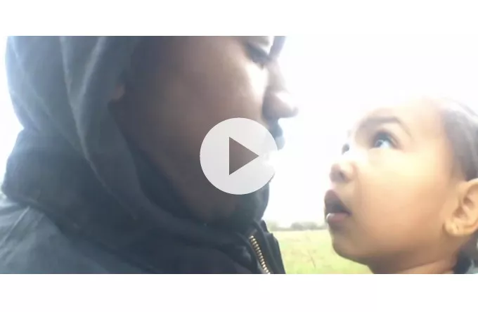Se Kanye West og datter i charmerende ny video