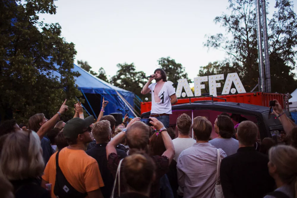 Det här händer i GAFFA-vagnen under Way Out West 