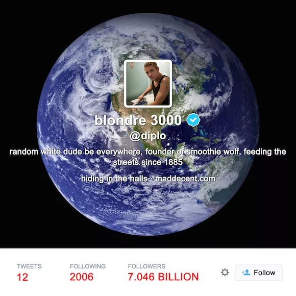 Random White Dude Be Everywhere - Diplo