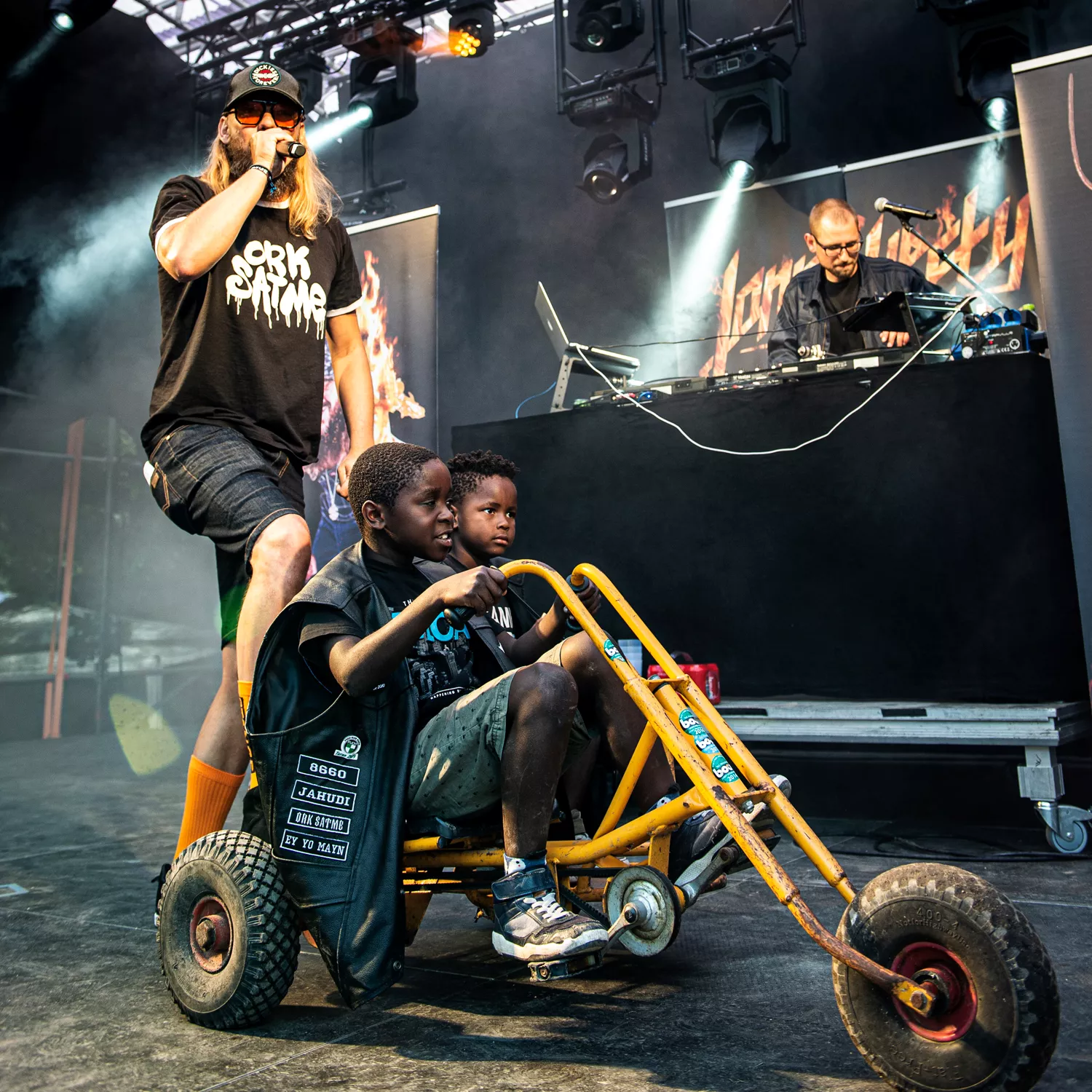 Aalborg-rapperne Jonny Hefty og Jøden har været fast indslag på GrimFest i en årrække - således også i 2019. Foto: Sebastian Dammark