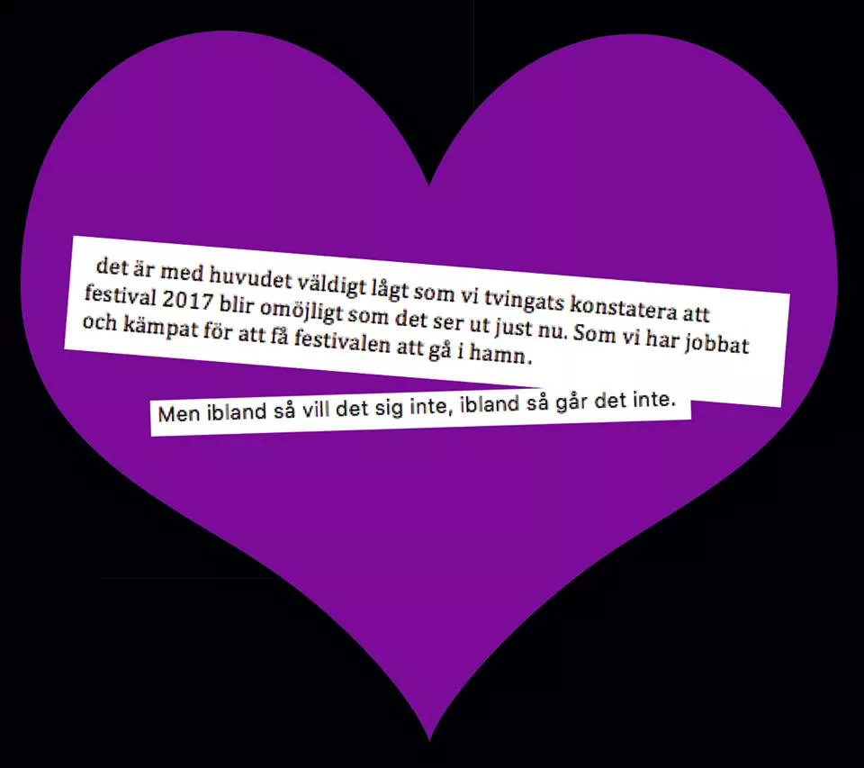 Festivalens dystra alla hjärtans-inlägg: "Det här är verkligen inte en rolig text att skriva"