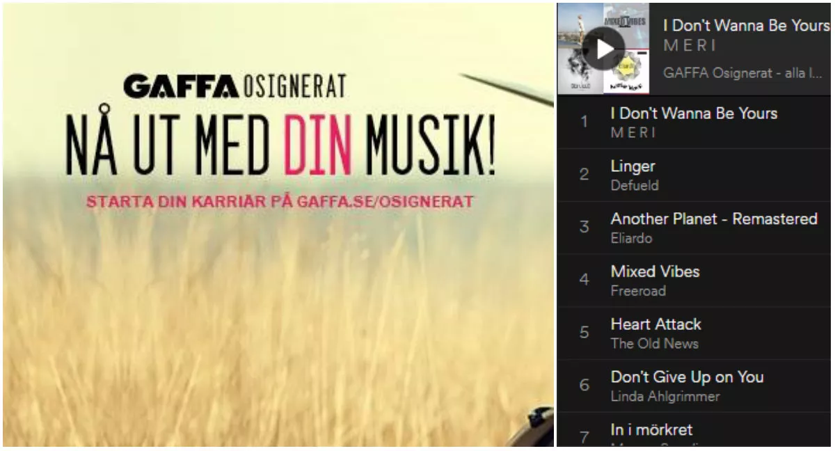 GAFFA Osignerat – här är alla låtarna