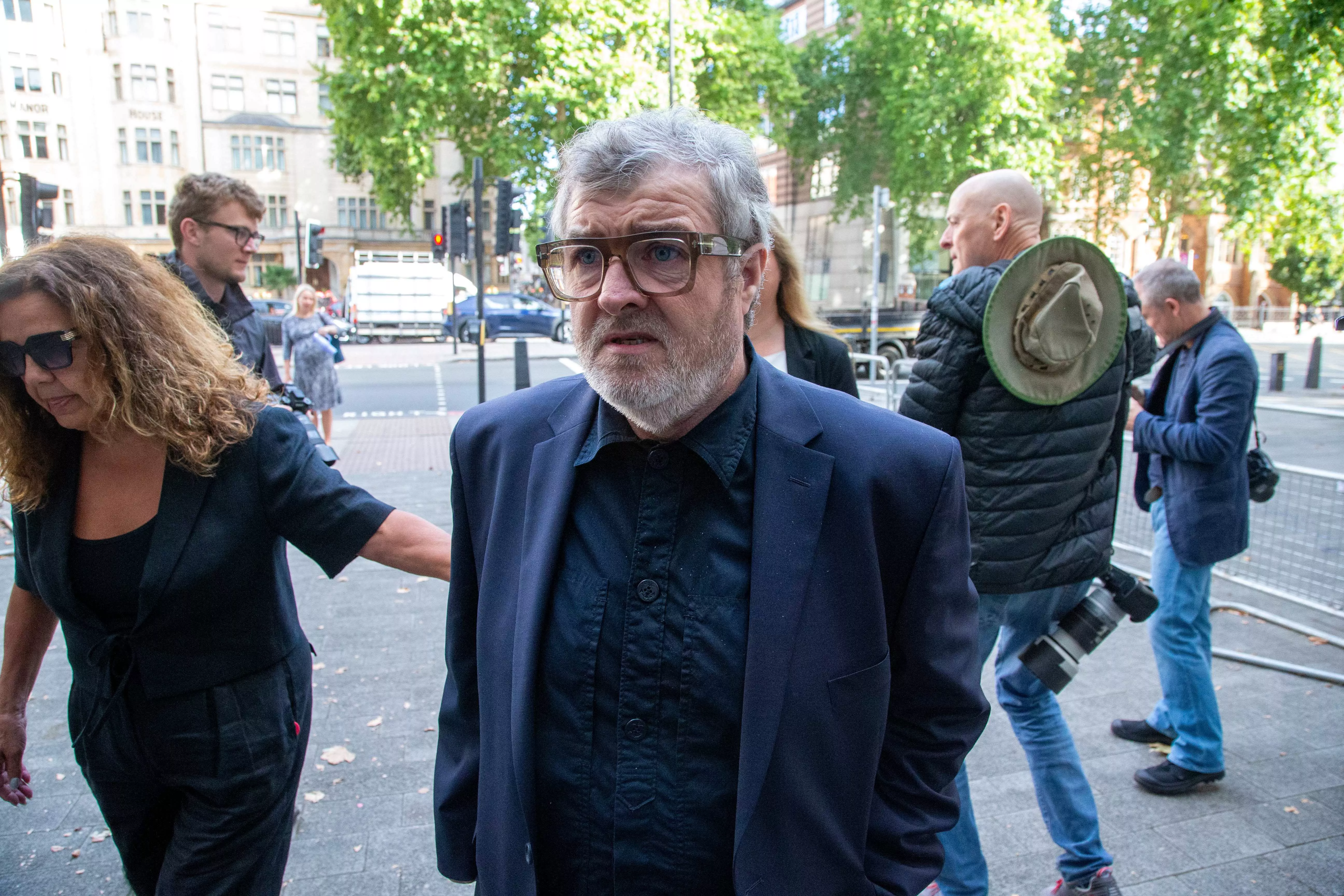 Paul Gallagher, storebror til Oasis-stjernerne Noel og Liam Gallagher, ankommer til Westminster Magistrates' Court, sigtet for voldtægt.