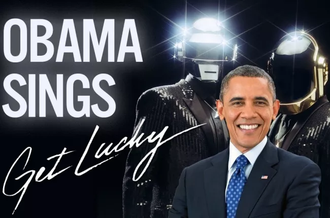 Se Barack Obama fremføre Daft Punk