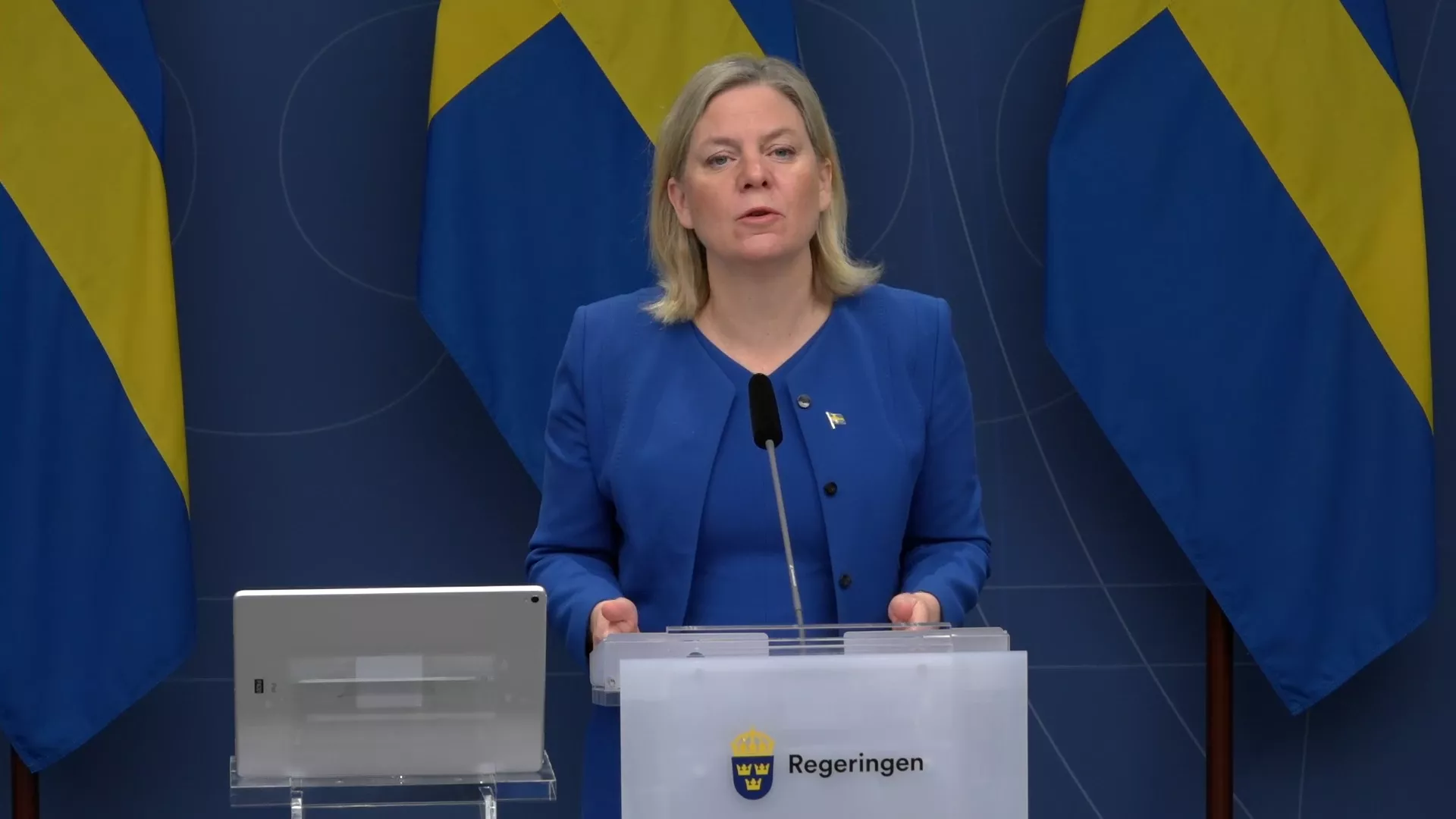 Statsministern höll presskonferens om att slopa restriktioner