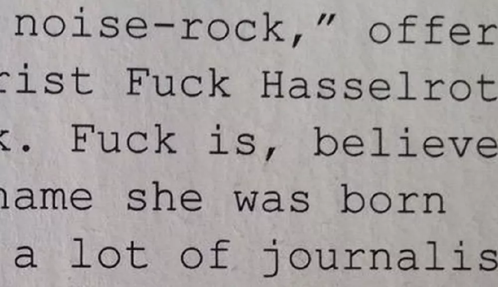 Svensk artist lurade journalist att hon heter Fuck