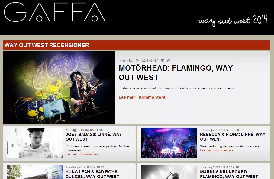 Vad hände på Way Out West?