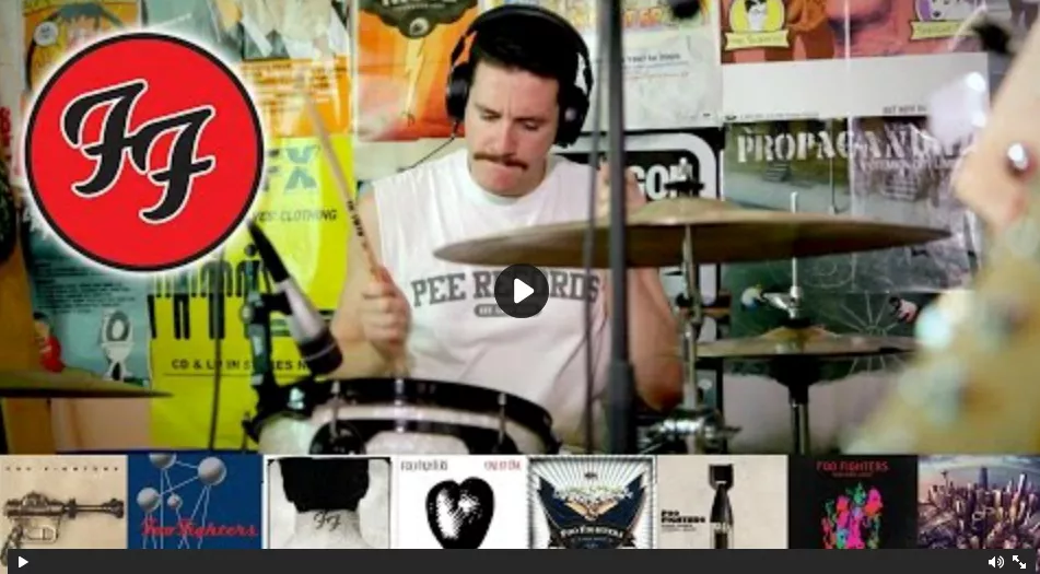 Spelar alla Foo Fighters låtar på fem minuter
