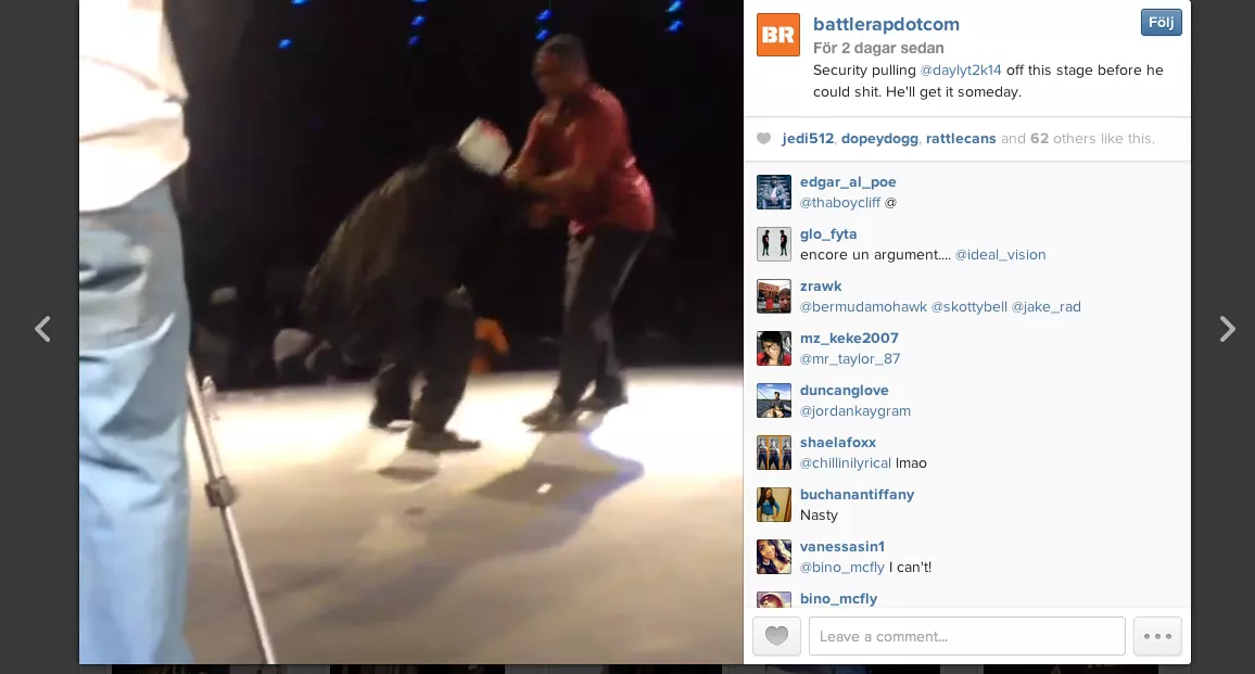 Här försöker rapparen bajsa på scen