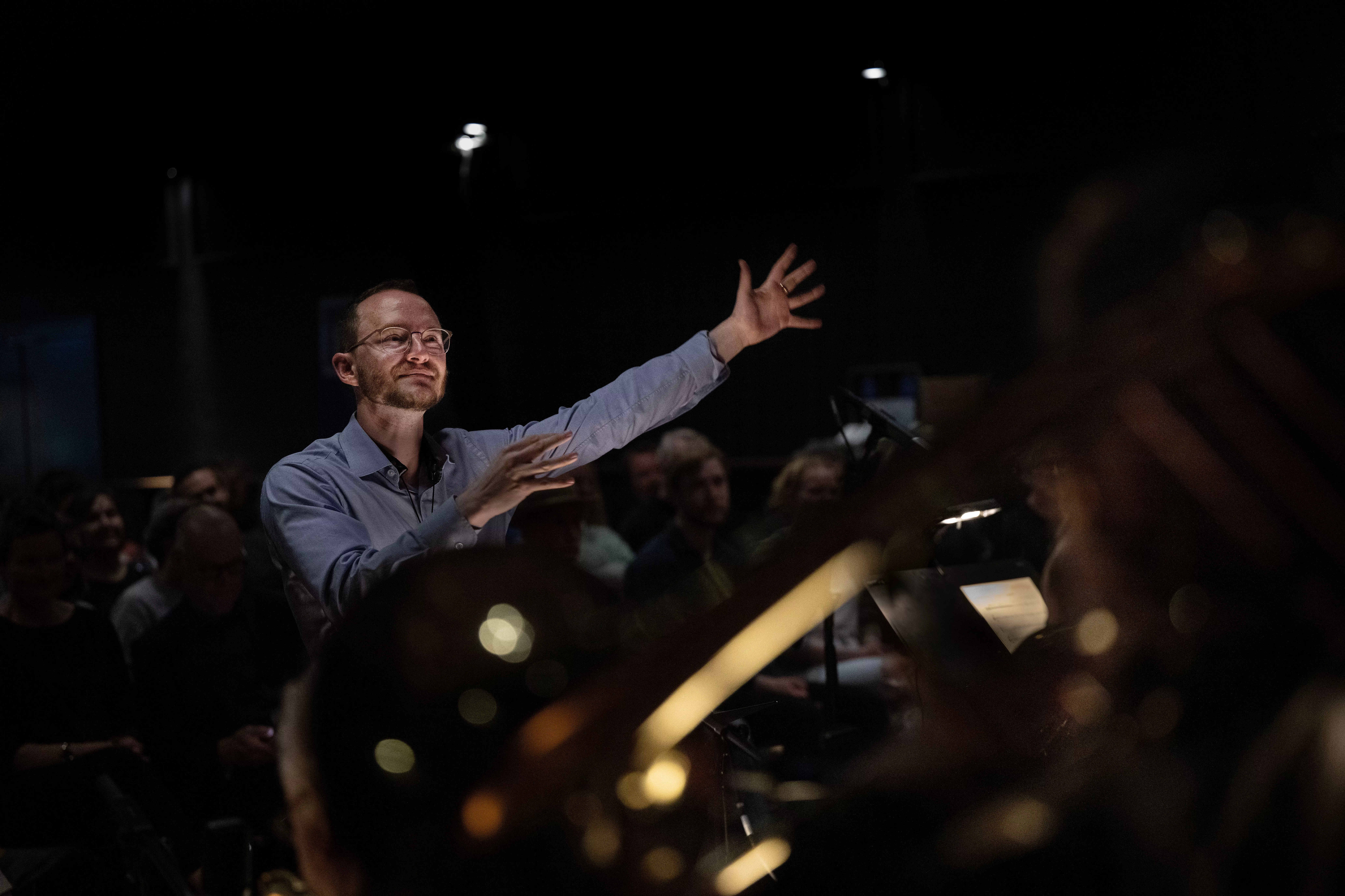 Remy Le Boeuf foran Nordkraft Big Band. Foto: Lars Horn/Baghuset.