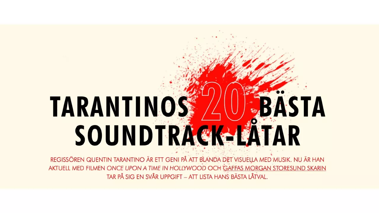 LISTA: Quentin Tarantino-favoriter