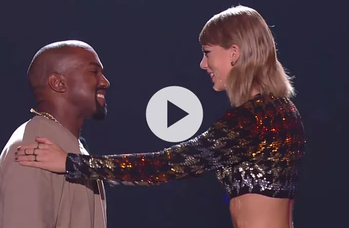 Taylor Swift tilgiver Kanye og overrækker pris