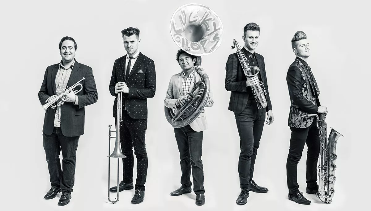 Boybrassbandet Lucky Chops på danmarksturné