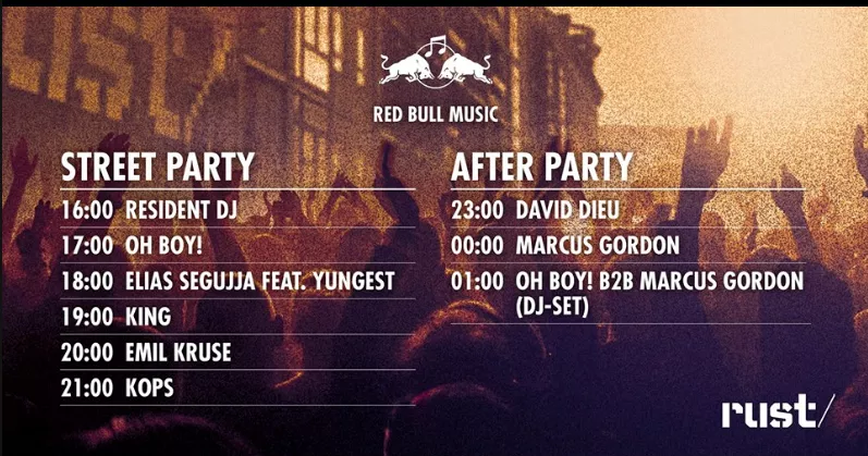 Red Bull Music og Rust inviterer til gadefest på Guldbergsgade på fredag