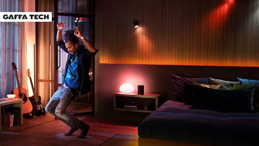 Nu blinker lyset i takt med musikken fra Spotify