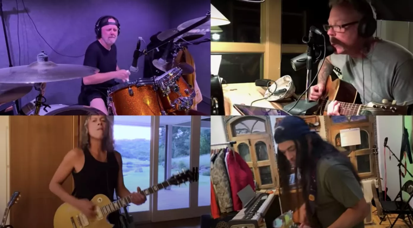 Se Metallica spille klassiker i halvakustisk karantæne-version