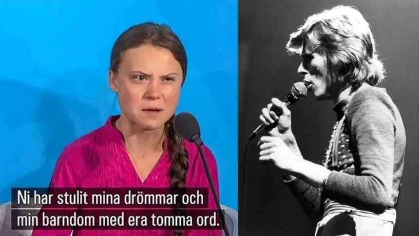 David Bowies Instagram-konto översköljs av kommentarer efter Greta Thunberg-status