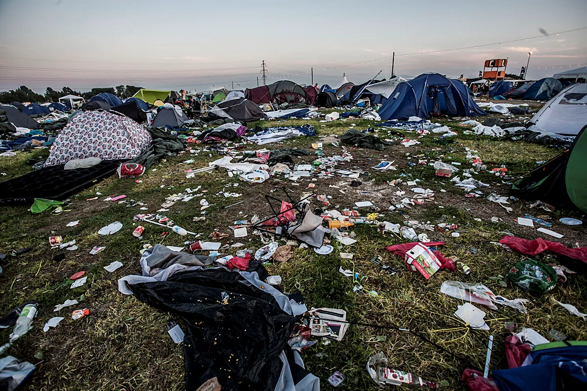 Se affaldet efter Roskilde