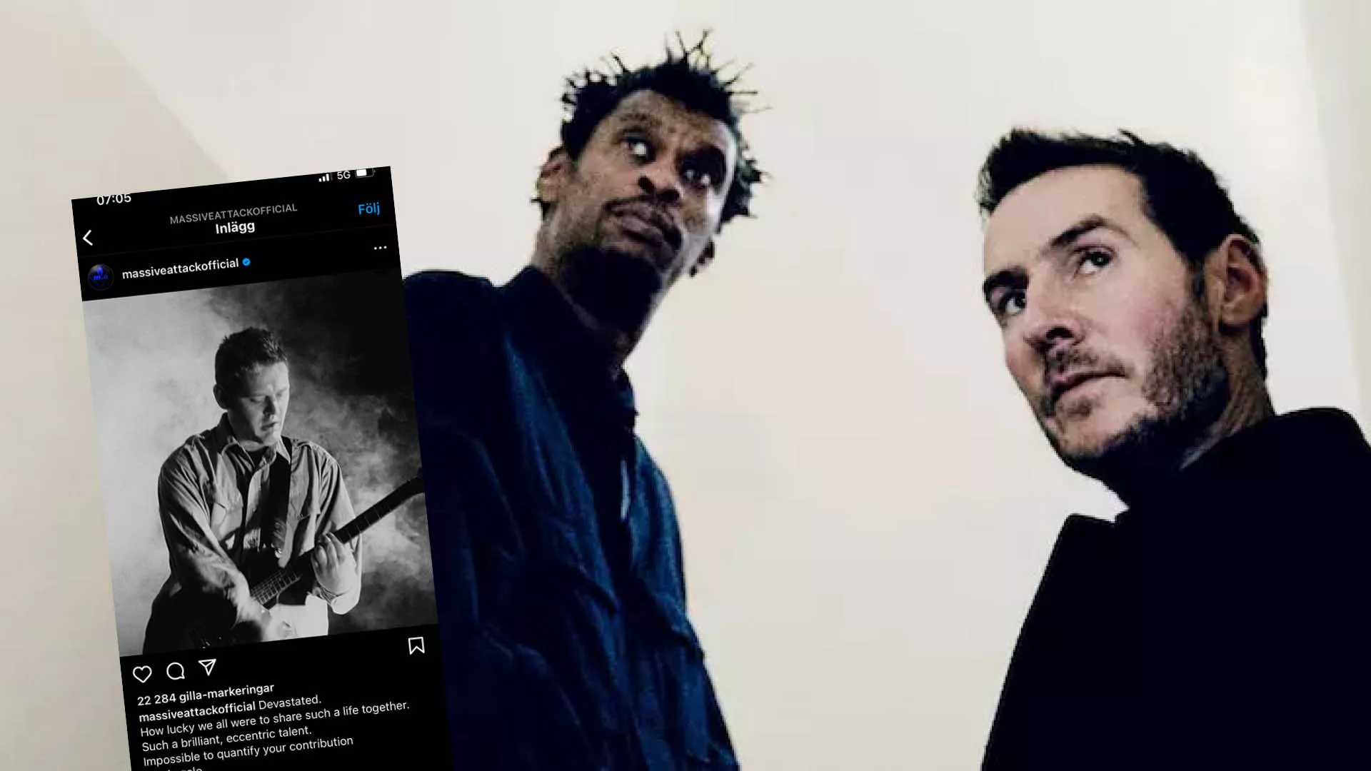 Massive Attack-gitarrist död