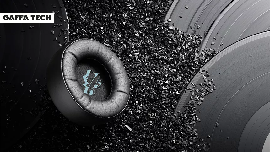 Vinylskivor återvinns för att tillverka hörlurar