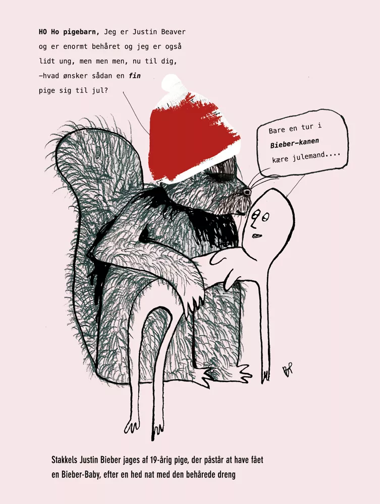 Se satiretegninger om Bieber-baby og George Michaels homoband