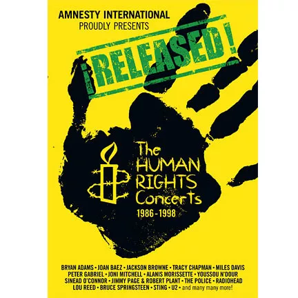 Released - The Human Rights Concerts 1986-1998, 6 dvd - Amnesty International