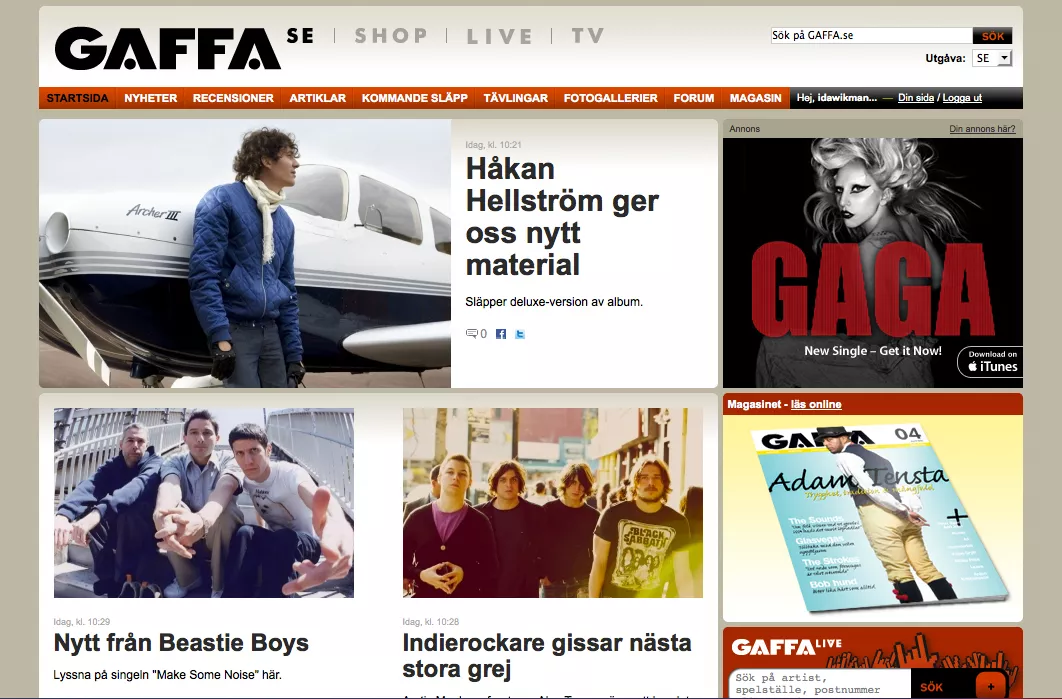 GAFFA.se har ny design