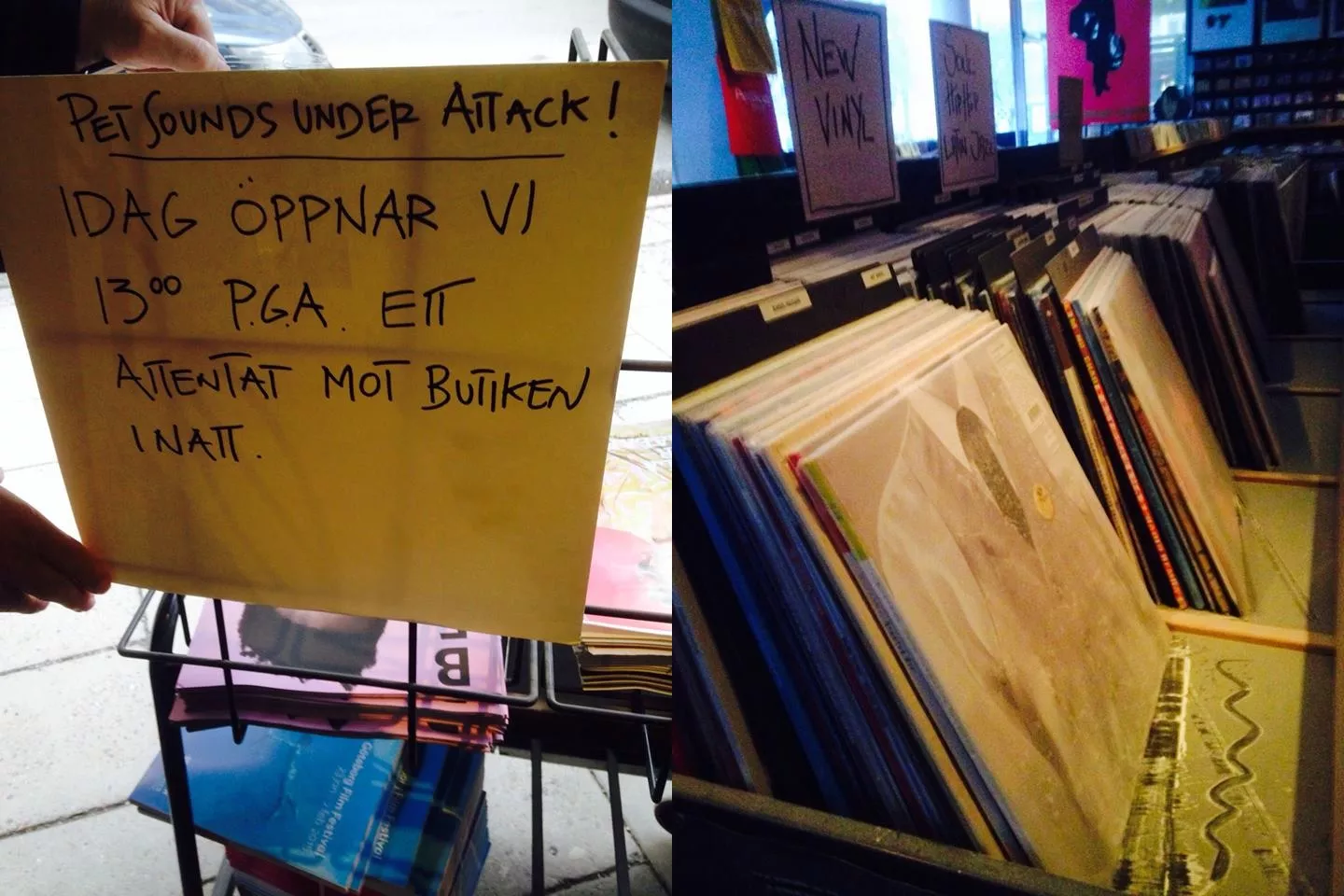 Skivaffären Pet Sounds vandaliserad
