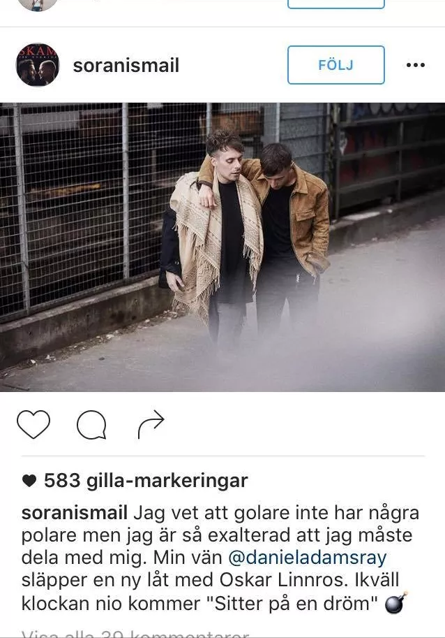 Hör ny låt med Daniel Adams-Ray och Oskar Linnros