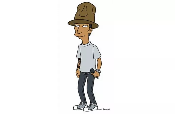 Pharrell Williams blir Simpsons-figur