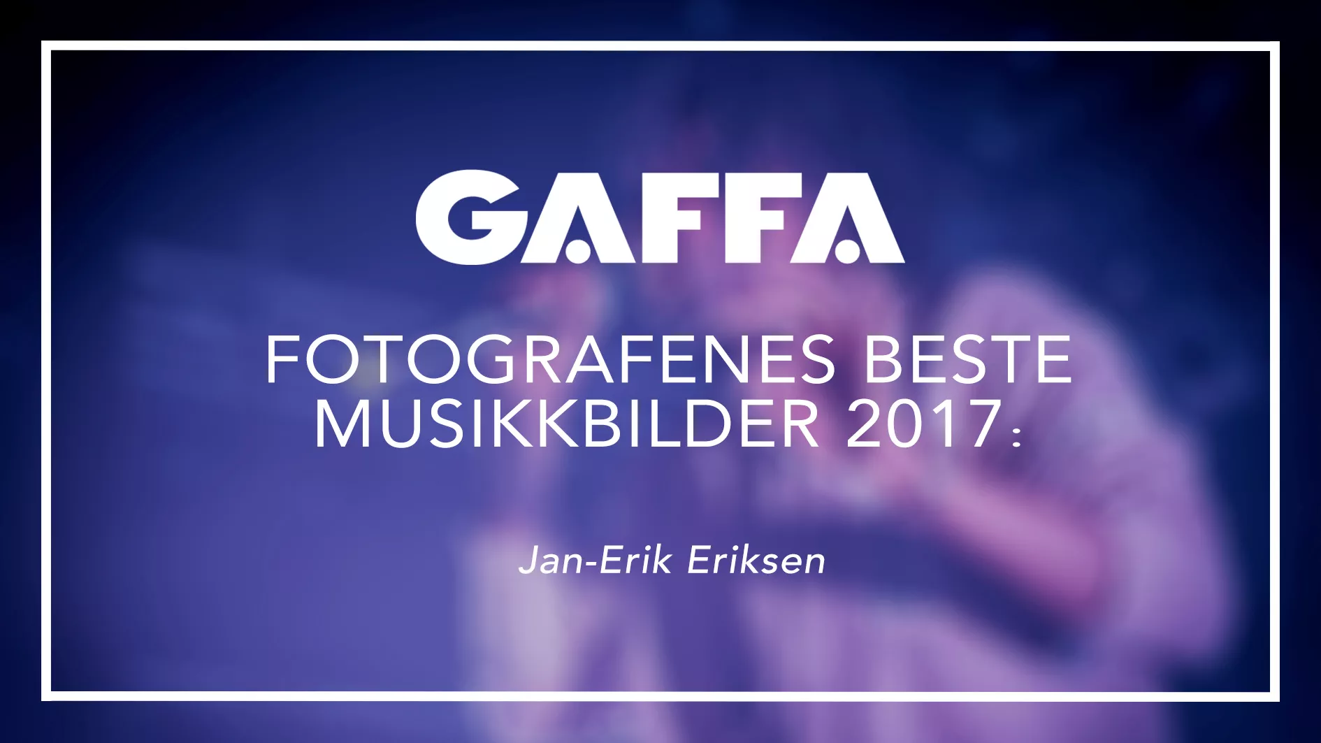«En av mine store lidenskaper er å fotografere konserter»